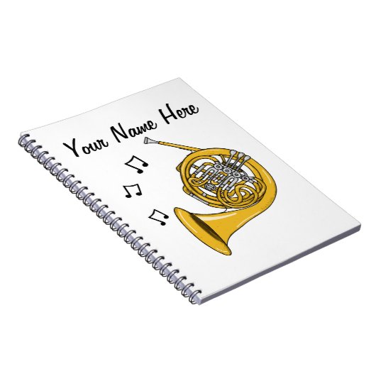 Französisch Horn Brass Musiker Musiker Lehrer Cust Notizblock (Rechte Seite)