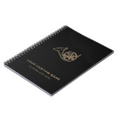 Französisch Horn Brass Musiklehrer Black Name Mode Notizblock (Linke Seite)