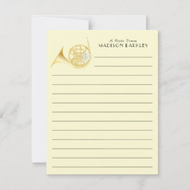 Französisch Horn Musician Band Lehrer Danke Karte