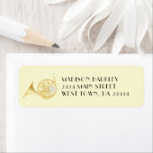 Französisch Horn Musician Band Teacher Label (Insitu)