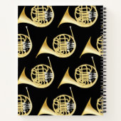 Französisch Horn Musician Band Teacher Notebook Notizblock (Rückseite)