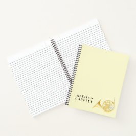 Französisch Horn Musician Band Teacher Notebook Notizblock