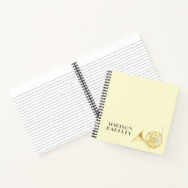 Französisch Horn Musician Band Teacher Notebook Notizblock