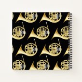 Französisch Horn Musician Band Teacher Notebook Notizblock (Rückseite)
