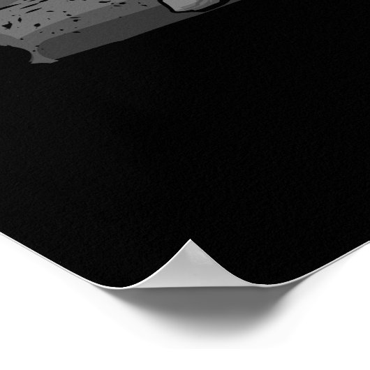 Französisch Horn Musik Dinosaur Geschenk Kinder Fr Poster (Ecke)