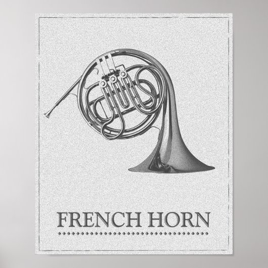 Französisch-Horn-Poster-Kunst Poster (Vorne)