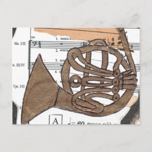 (Französisch) Horn-Postkarte Postkarte