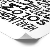 Französisch-Horn-Typografie Poster (Ecke)