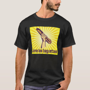 Französisch I LIEBE BAGUETTES Frankreich Baguette T-Shirt