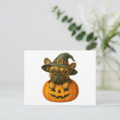 Französisch in Pumpkin Feiertagspostkarte (Stehend Vorderseite)
