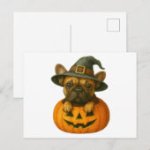 Französisch in Pumpkin Feiertagspostkarte (Vorne/Hinten)