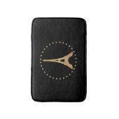Französisch Inspiriert Black Bath Mat Badematte (Vorderseite Vertikal)