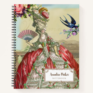 Französisch inspiriert Marie Antoinette Personali Notizblock
