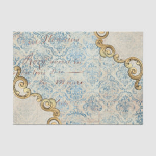 Französisch Inspiriert Verziert Blue Decoupage Seidenpapier
