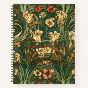 Französisch, Jugendstil, Wildblume, Blumen, Natur Notizblock
