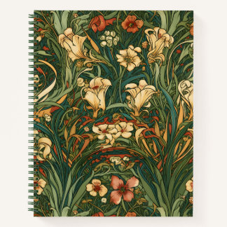 Französisch, Jugendstil, Wildblume, Blumen, Natur Notizblock