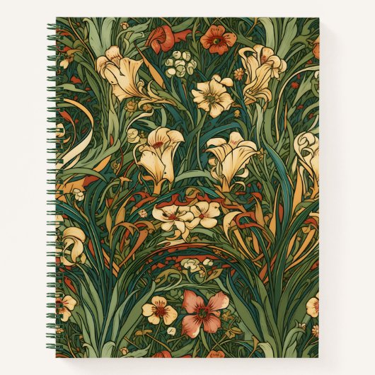 Französisch, Jugendstil, Wildblume, Blumen, Natur Notizblock (Vorderseite)