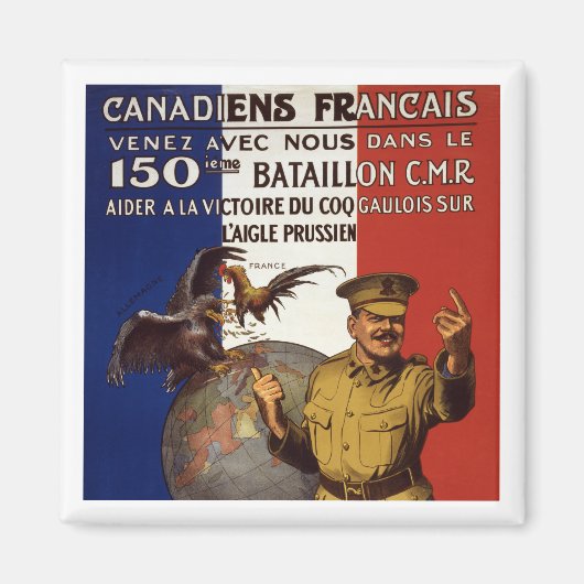 Französisch-Kanadier Magnet (Vorne)