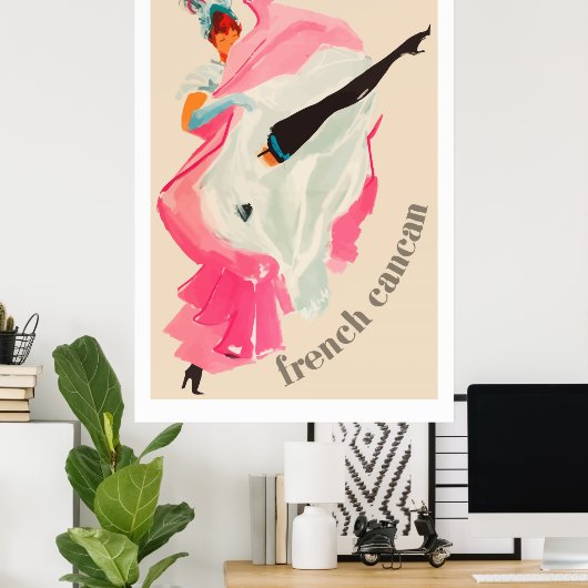 Französisch-Kancan (Vintage französische Anzeige) Poster (Heimbüro)