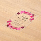 Französisch Kissed Sweet Berry Trauben Blume Hochz Acryleinladungen (Ablage )