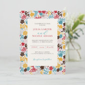 Französisch Kissed Sweet Berry Trauben Blume Hochz Einladung (Stehend Vorderseite)