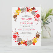 Französisch Kissed Sweet Berry Trauben Blume Hochz Einladung (Stehend Vorderseite)