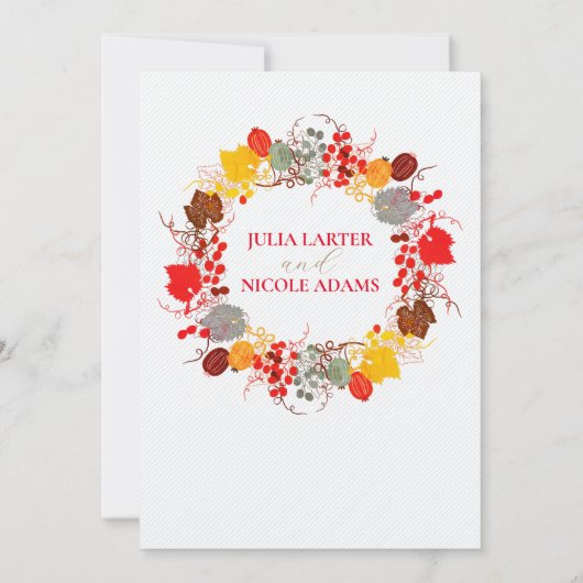 Französisch Kissed Sweet Berry Trauben Blume Hochz Einladung (Rückseite)