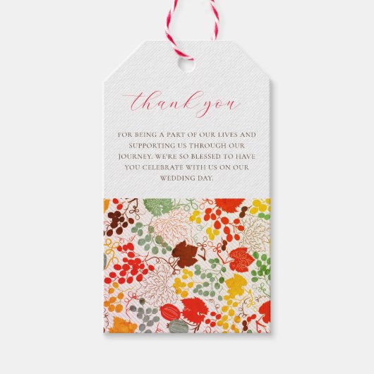 Französisch Kissed Sweet Berry Trauben Blume Hochz Geschenkanhänger (Vorderseite)