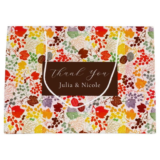 Französisch Kissed Sweet Berry Trauben Blume Hochz Große Geschenktüte (Vorderseite)