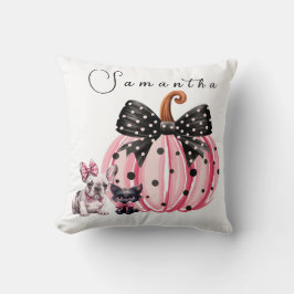 Französisch Kisses Halloween Bulldog Cat Zitat ros Kissen