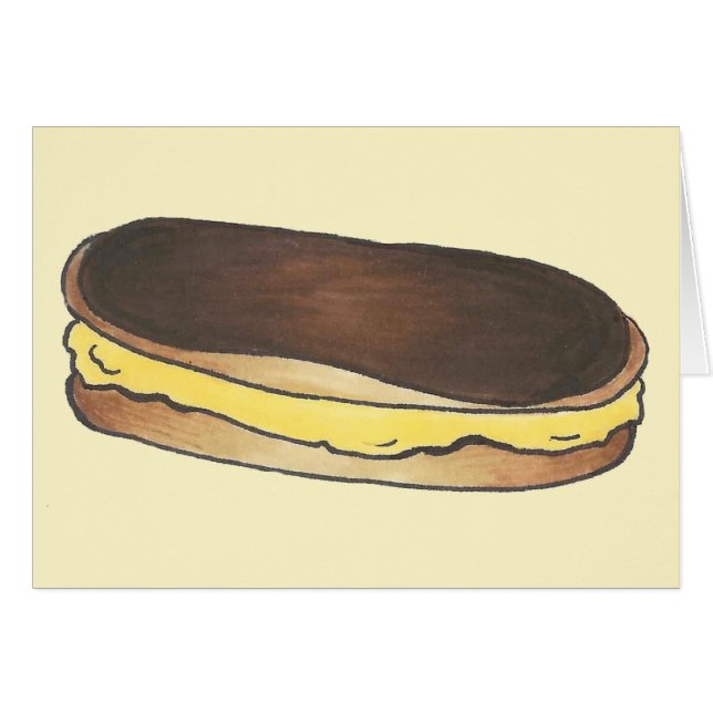 Französisch Konditorei Schokolade Custard Eclair B (Vorderseite (Horizontal))