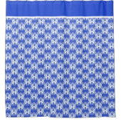 Französisch Land blau und weiß Duschvorhang (Vorderseite)