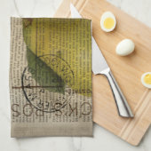 Französisch Land botanische Abbildung Vintag Birne Küchentuch (Viertel Falte)