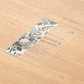 Französisch Lilac Watercolor Flora Eleganter Frühl Acryleinladungen (Ablage )