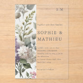 Französisch Lilac Watercolor Flora Eleganter Frühl Acryleinladungen (Vorderseite)