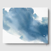 Französisch, Livre d'Or, Blue Floral Guest Book Gästebuch (Rückseite)