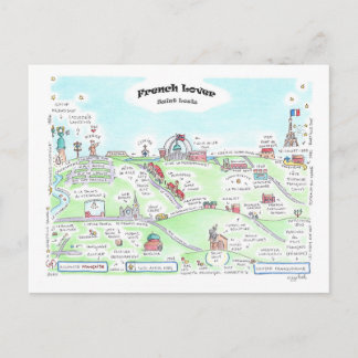Französisch Lover Small Postcard Postkarte