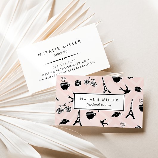 Französisch Macaron & Croissant | Konditorei-Koch Visitenkarte