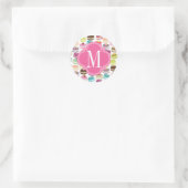 Französisch-Macarons Personalisiert Runder Aufkleber (Tasche)