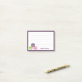 Französisch-Macarons Post-it Klebezettel (Auf Schreibtisch)