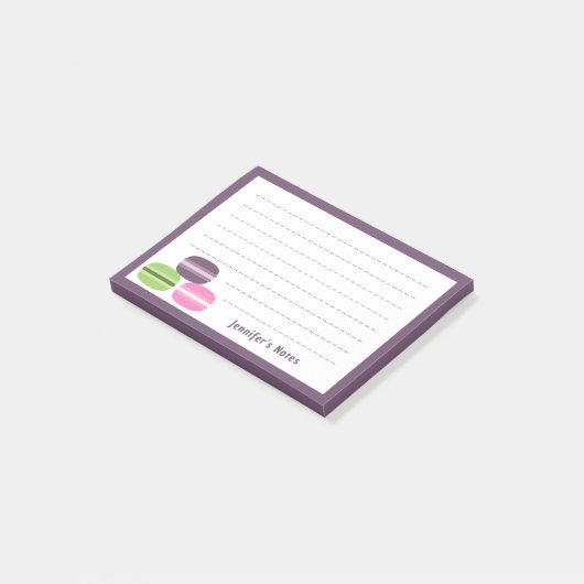 Französisch-Macarons Post-it Klebezettel (angewinkelt)