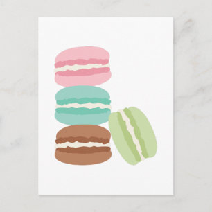 Französisch-Macarons Postkarte