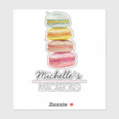 Französisch Macarons Wasserfarbe Handgemalt Aufkleber (Blatt)