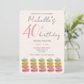 Französisch Macarons Wasserfarbe Handgemalt Custom Einladung (Stehend Vorderseite)