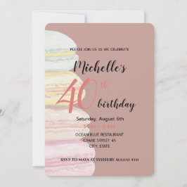 Französisch Macarons Wasserfarbe Handgemalt Einladung