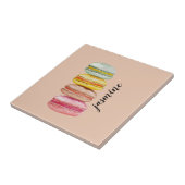 Französisch Macarons Wasserfarbe Handgemalt Fliese (Seite)
