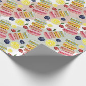 Französisch Macarons Wasserfarbe Handgemalt Geschenkpapier (Ecke)