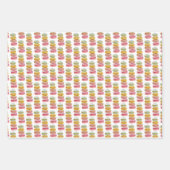 Französisch Macarons Wasserfarbe Handgemalt Geschenkpapier Set (Vorderseite)