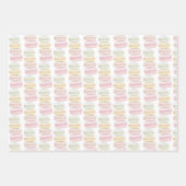 Französisch Macarons Wasserfarbe Handgemalt Geschenkpapier Set (Vorderseite 2)