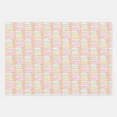 Französisch Macarons Wasserfarbe Handgemalt Geschenkpapier Set (Vorderseite 2)